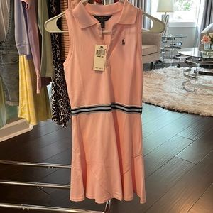 Girls Pink Polo Ralph Lauren Tennis Dress Size 8-10